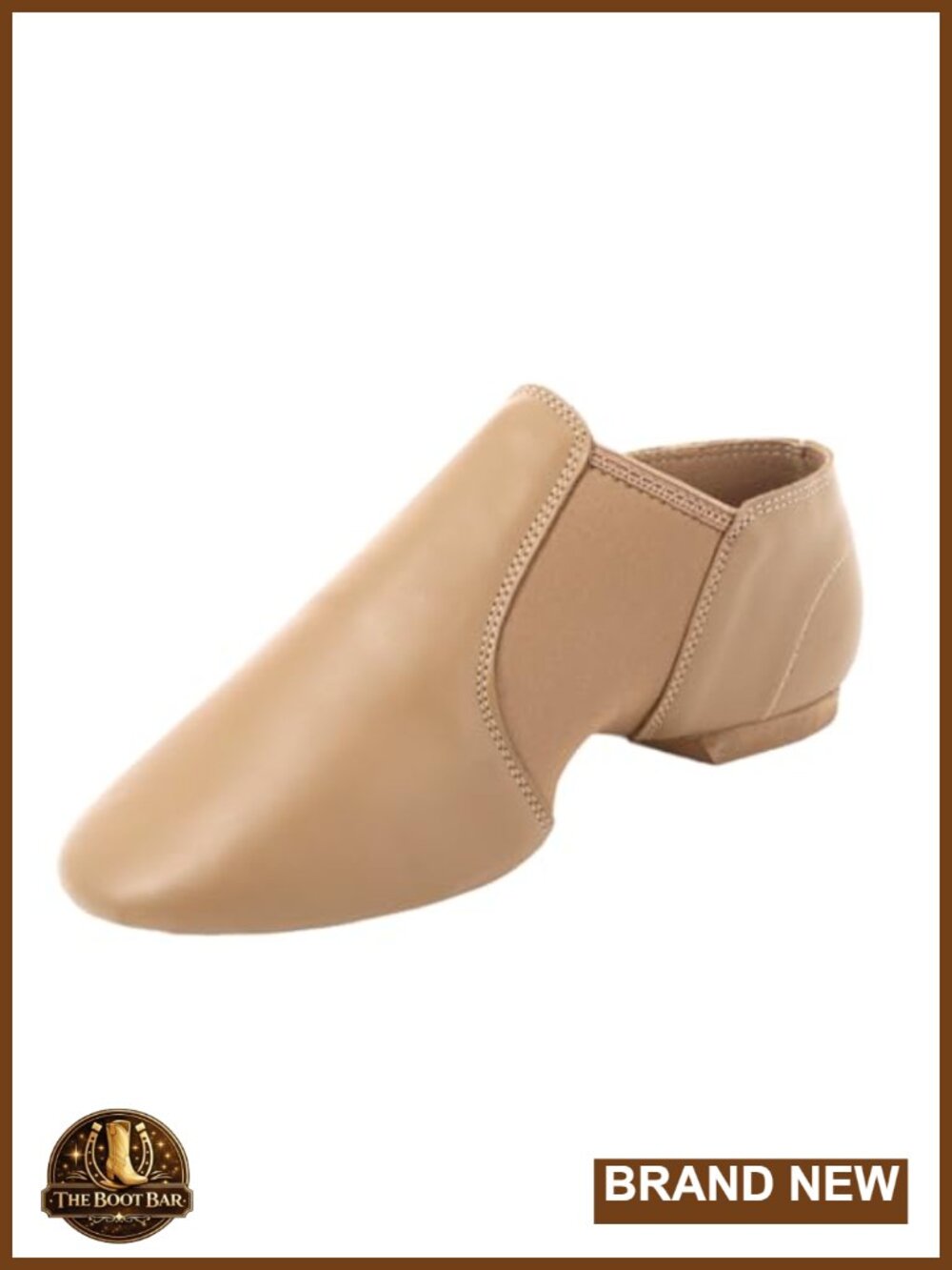 PU Leather Unisex Slip-On Jazz Dance Shoes Flat Heel